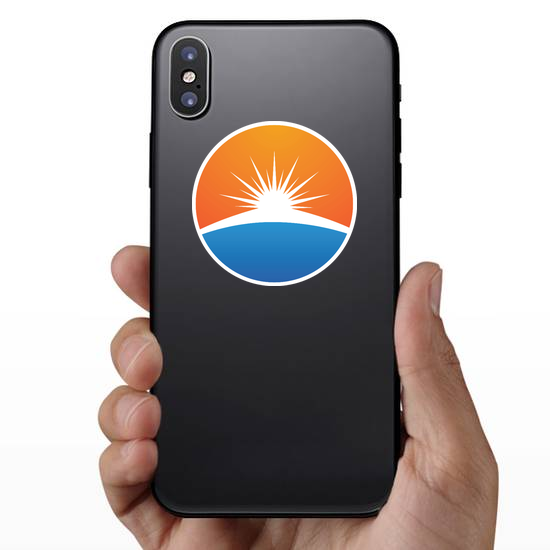 Sun Burst over the Ocean Sticker