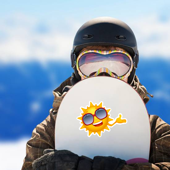 Sun with Large Red Sunglasses Sticker