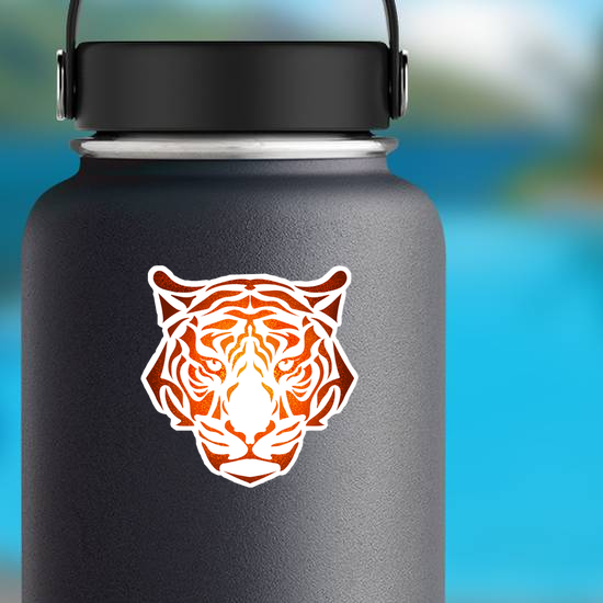 Sunburst Tiger Design Sticker