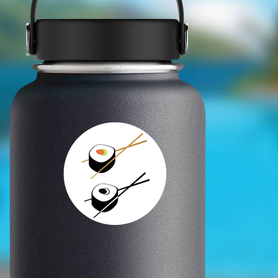 Sushi Color And Monochrome Sticker
