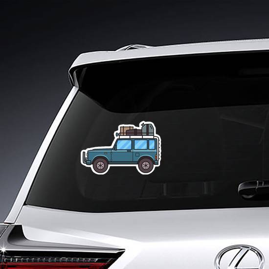 SUV with Luggage Sticker