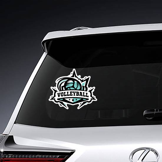 Swoosh Volleyball Logo Sticker
