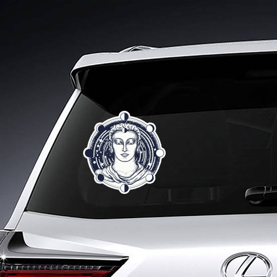 Symbol Of Immortality Buddha Face Sticker