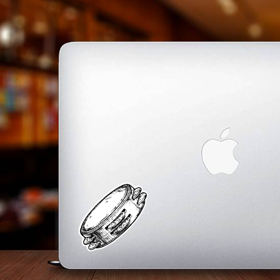 Tambourine Illustration Sticker