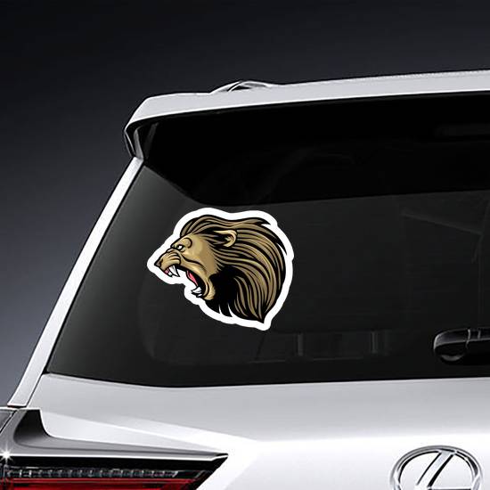 Terrifying Roaring Lion Head Sticker