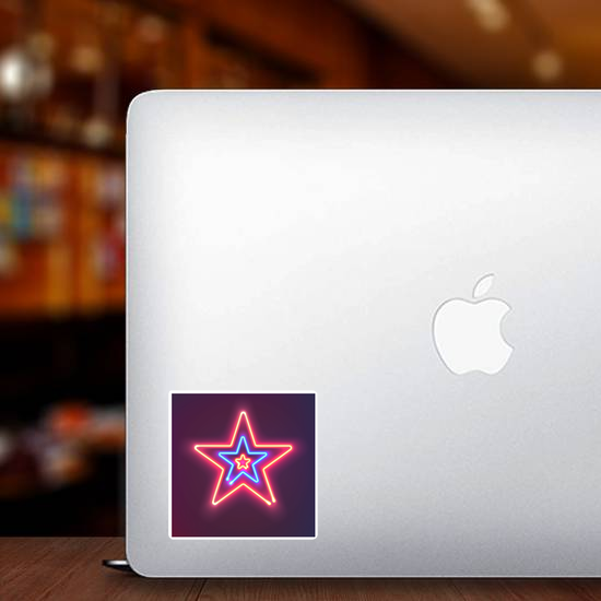 Three Shining Neon Stars Sticker