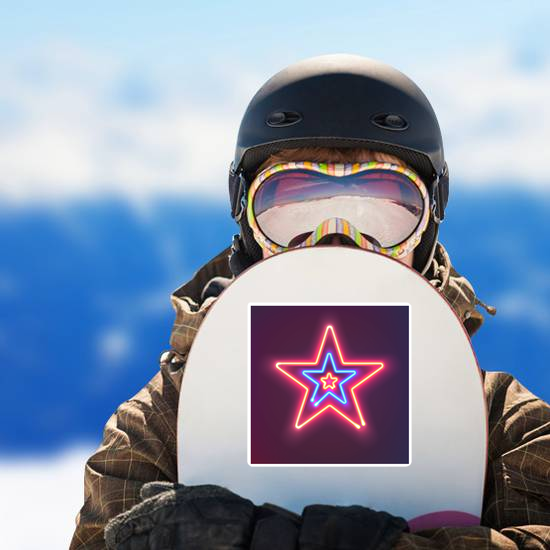 Three Shining Neon Stars Sticker