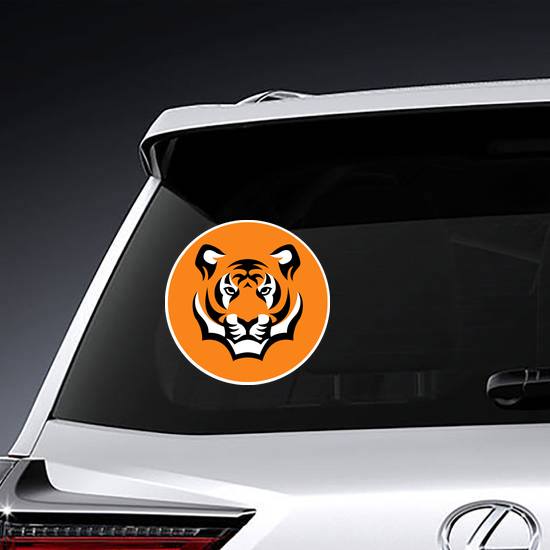 Tiger Head Circle Sticker