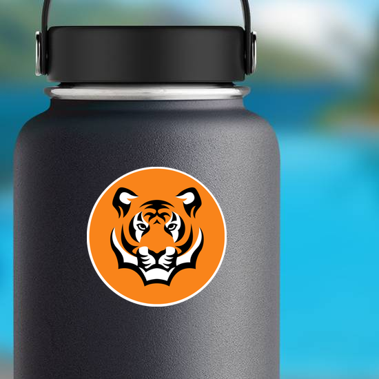 Tiger Head Circle Sticker
