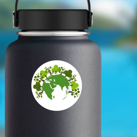 Trees Around The Earth Sticker