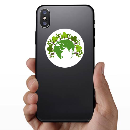 Trees Around The Earth Sticker