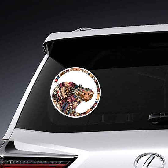 Tribal Monkey Symbol Sticker