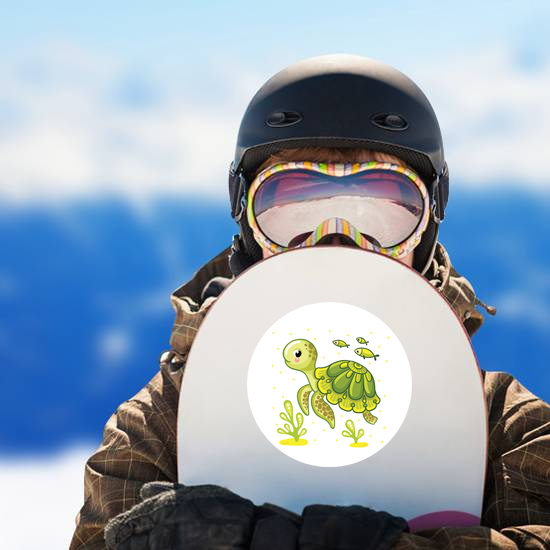 Turtle and Fish Ocean Sticker