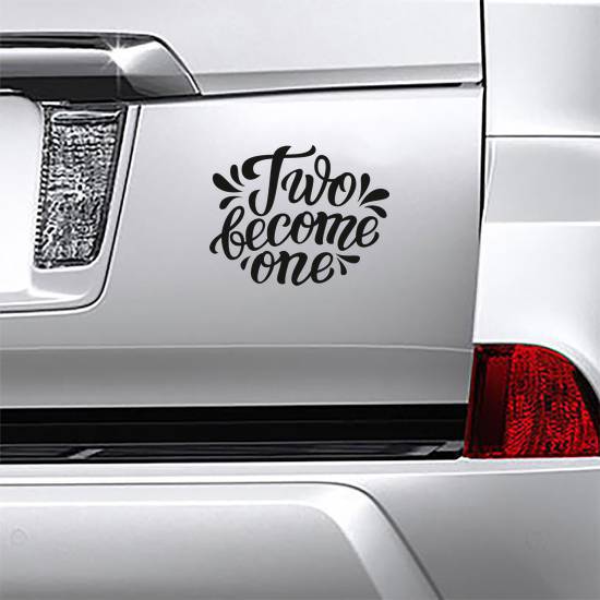 Two Become One Transfer Sticker example 