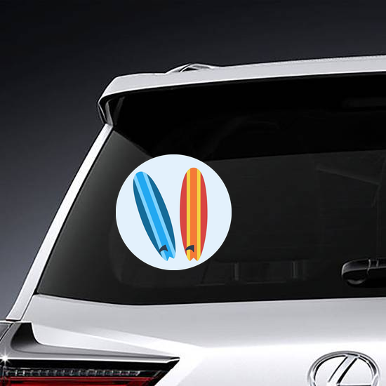 Two Surfing Boards Sticker