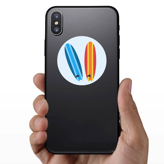 Two Surfing Boards Sticker
