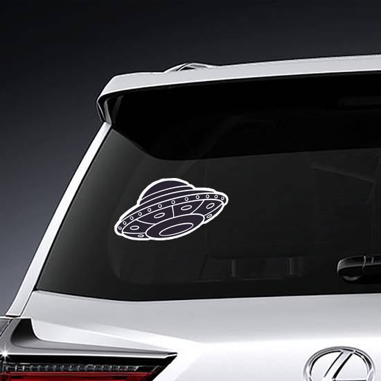 ufo silhouette sticker