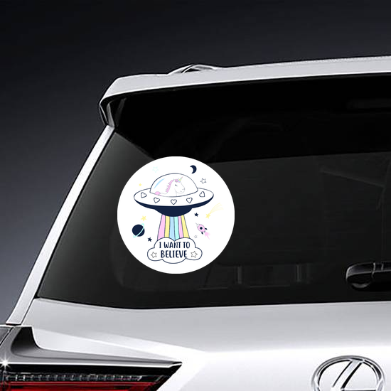 Unicorn UFO Sticker