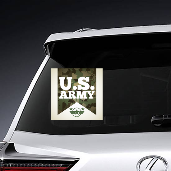 US Army Ribbon Banner Sticker