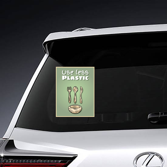 Use Less Plastic Sticker