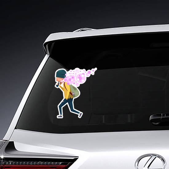 Vaping Hipster With A Mustache Sticker