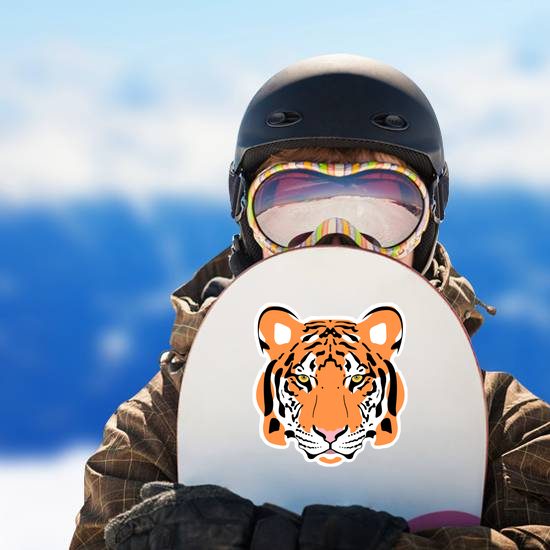 Vector Illustration Of A Tiger Head Sticker