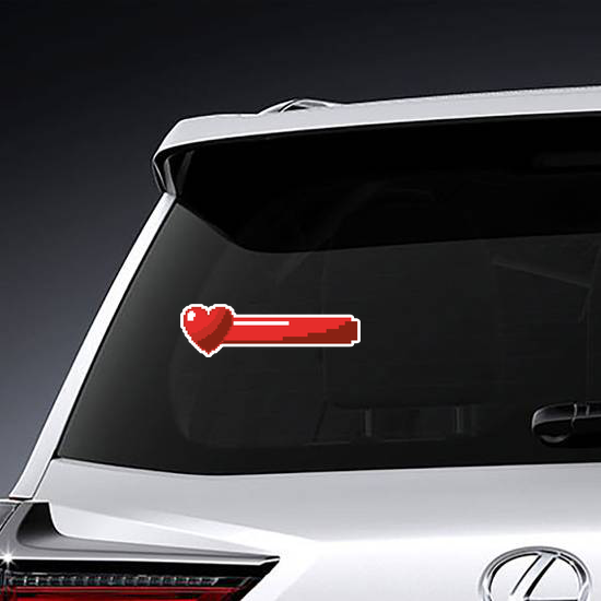 Video Game Heart Life Bar Sticker
