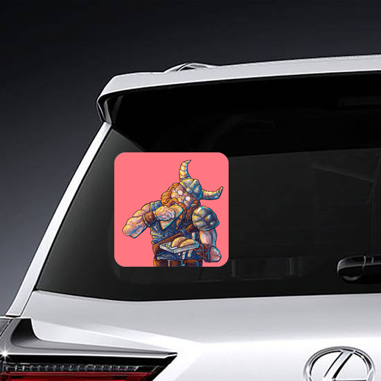 Viking Eating Tacos Sticker