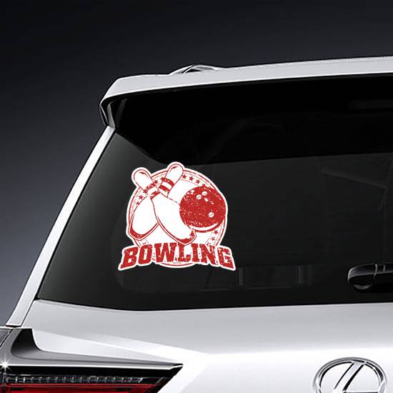 Vintage Bowling Design Sticker