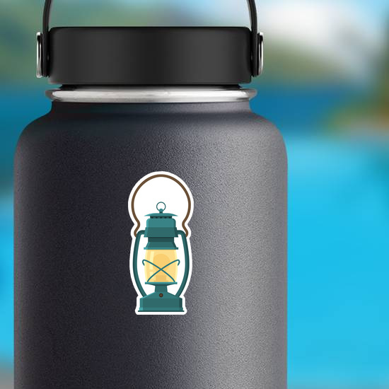 Vintage Camping Lantern Sticker