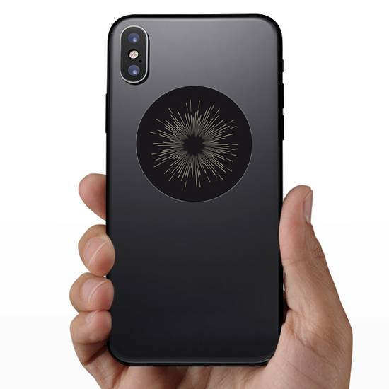 Vintage Monochrome Sun Burst Sticker