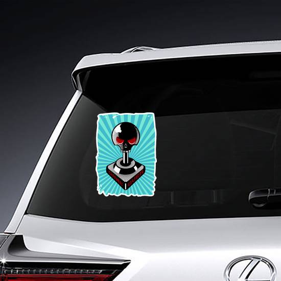 Vintage Skull Joystick Sticker example