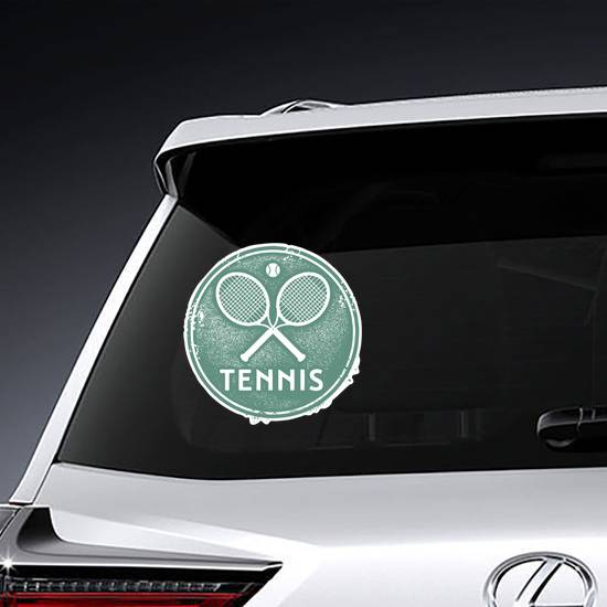 Vintage Tennis Sport Stamp Sticker example