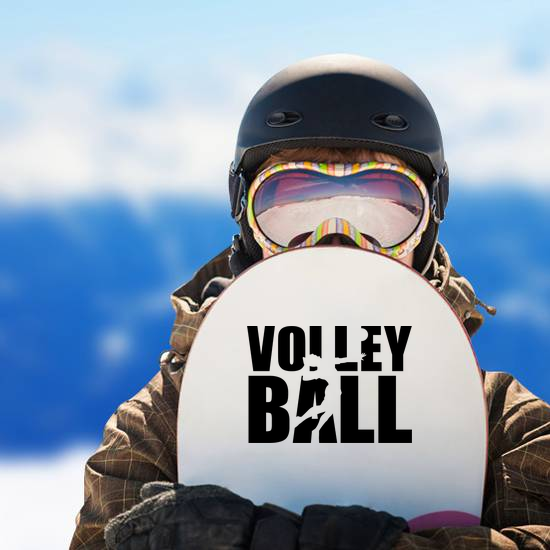 Volleyball Text With Player Sticker