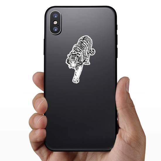 Walking Tiger Illustration Sticker