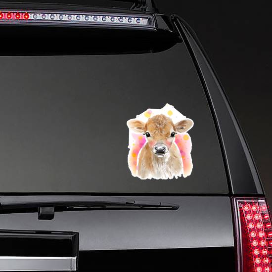 Download Watercolor Baby Cow Sticker