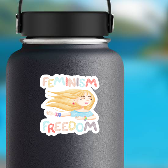 Watercolor Blonde Girl Sticker