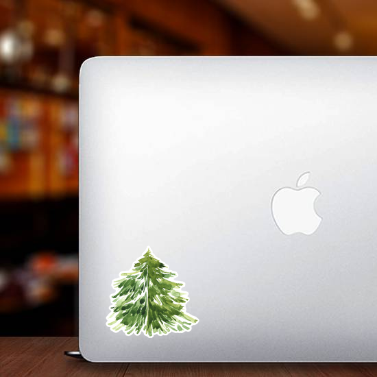 Watercolor Christmas Tree Sticker