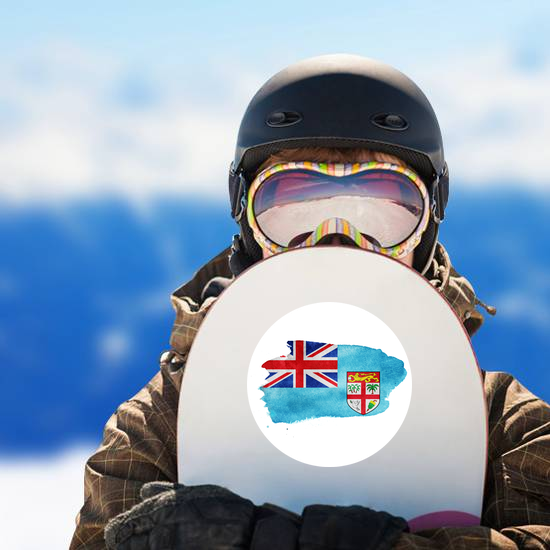 Watercolor Fiji Flag Sticker