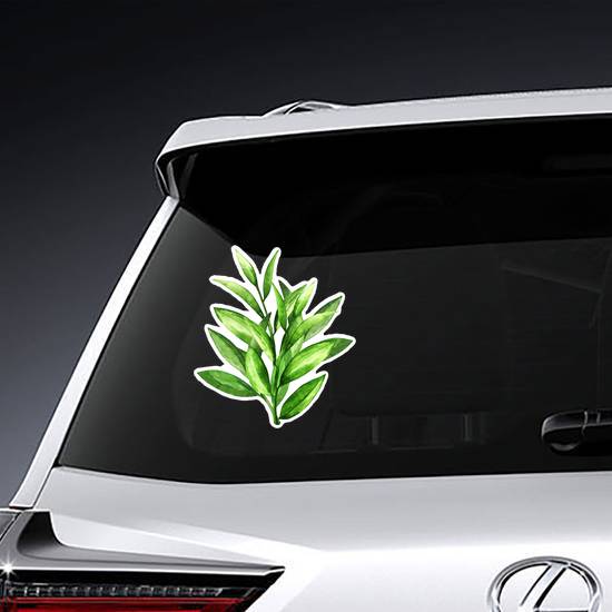 Watercolor Green Leaves Sticker