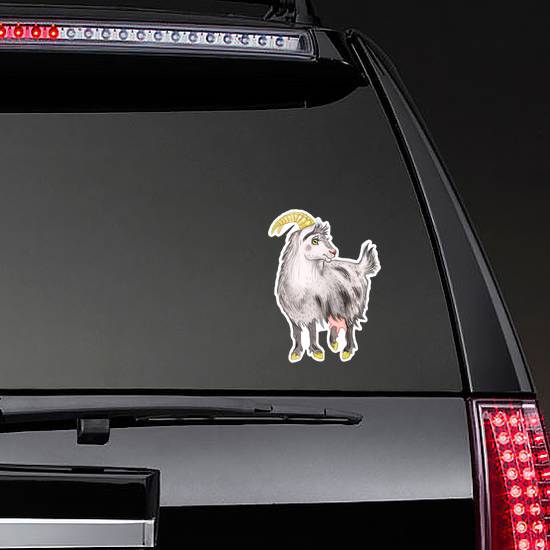 Watercolor Illustration Of A Goat Sticker