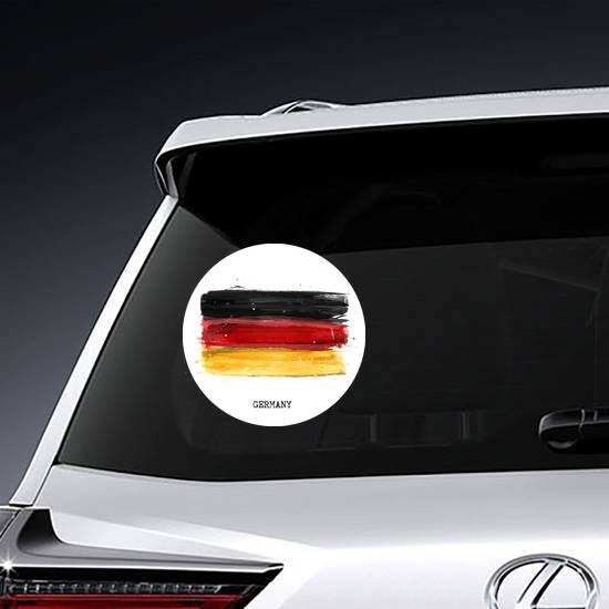 Watercolor Painting Flag Of Germany Sticker example