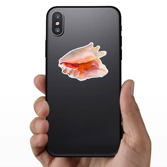 Watercolor Seashell In Pink Sticker