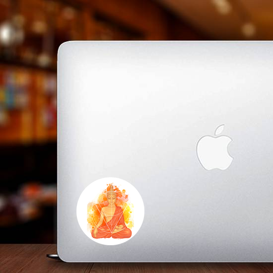 Watercolor Sitting Buddha Sticker