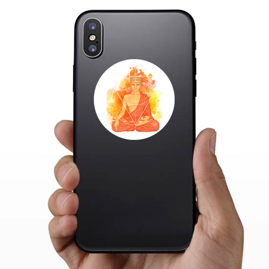 Watercolor Sitting Buddha Sticker