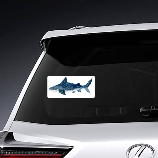 Watercolor Stars Shark Sticker