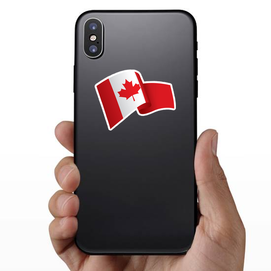 Waving Canadian Flag Sticker