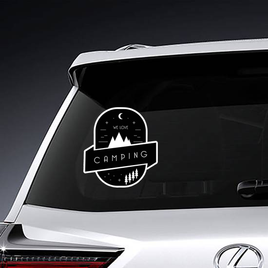 PEACE LOVE CAMPING Vinyl Decal Sticker A