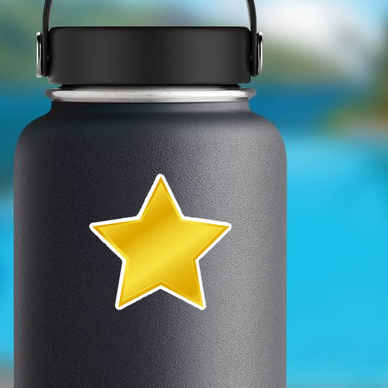Wide Golden Star Sticker