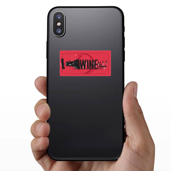 Wine Not Funny Sticker